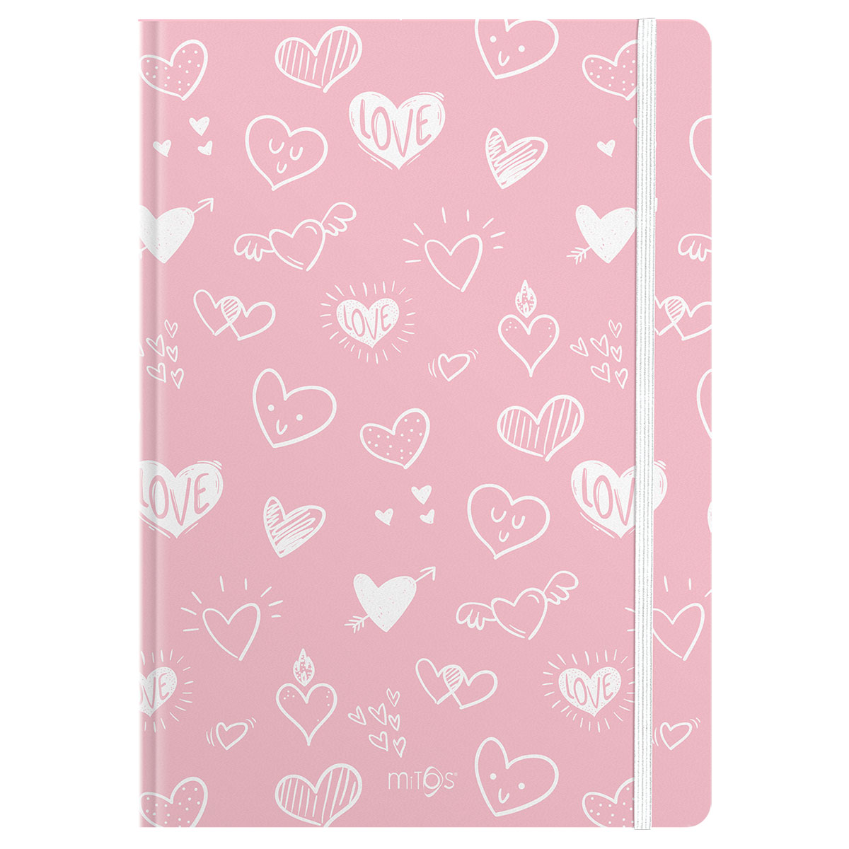 MITOS TREND3-Caderno Notas Linhas A6 Capa Dura 80f-Love Pink