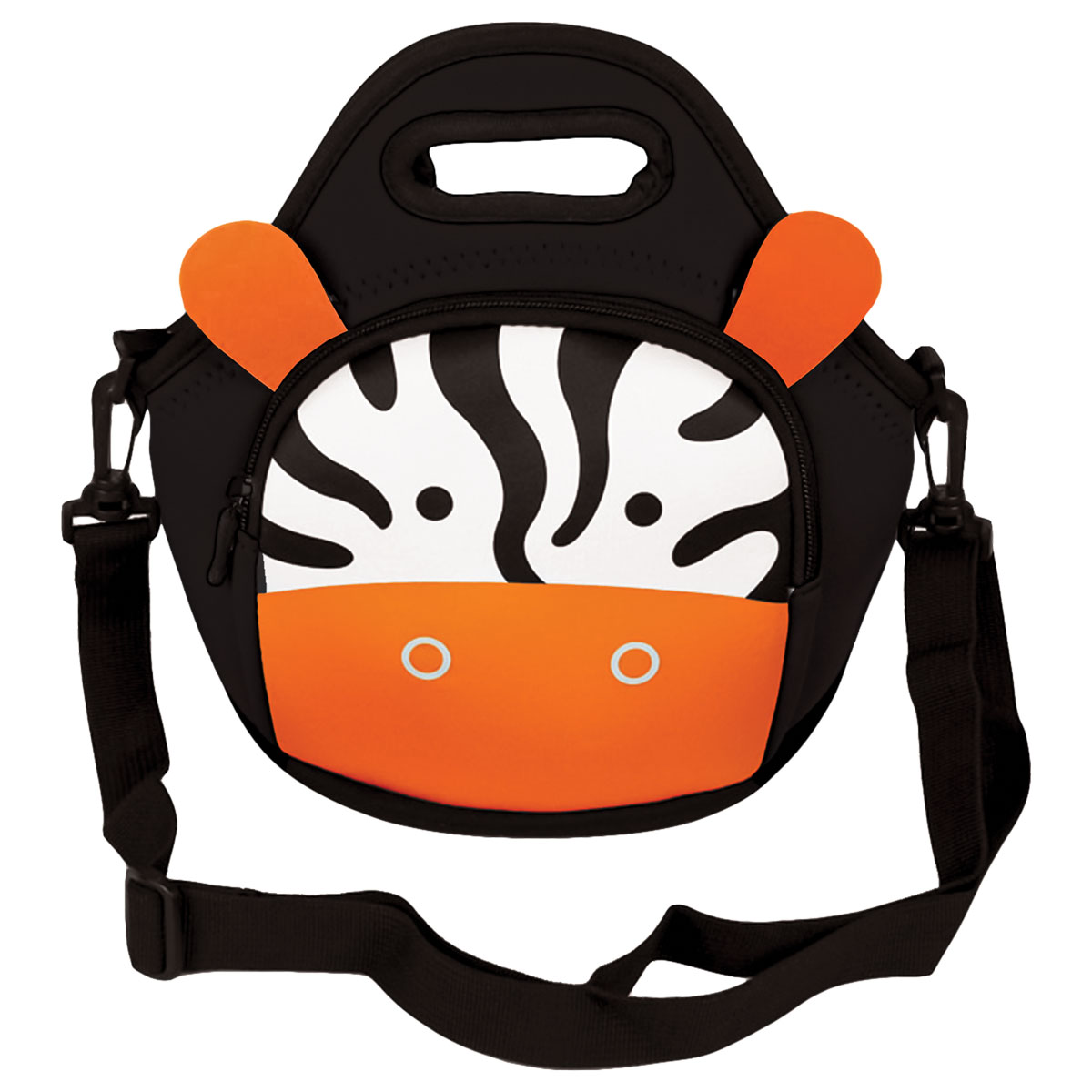 ANIMALS-Saco Lanche c/Alça em Neoprene-Zebra-26x29x16cm