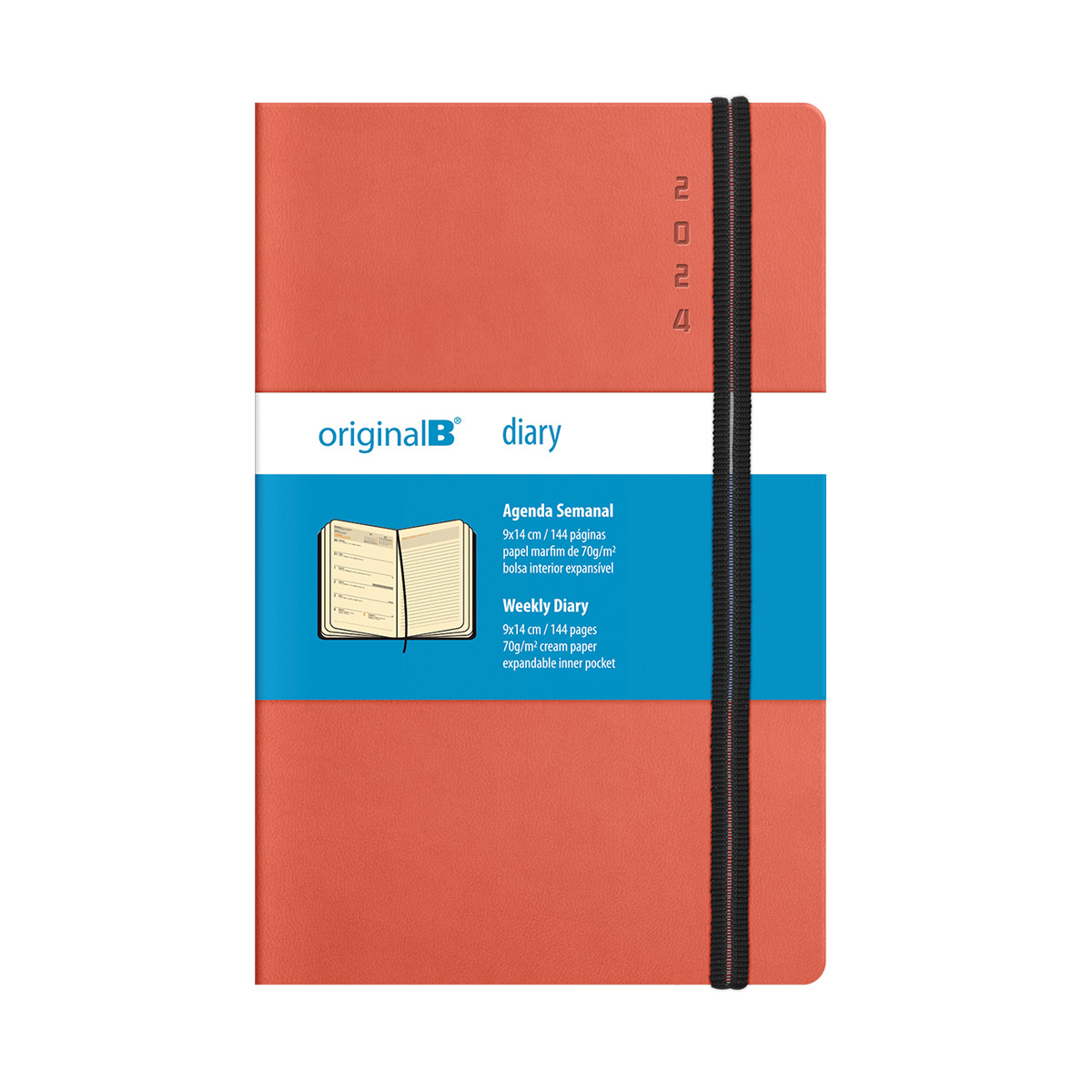 ORIGINALB-Agenda Bolso (9x14cm-P07) papel marfim