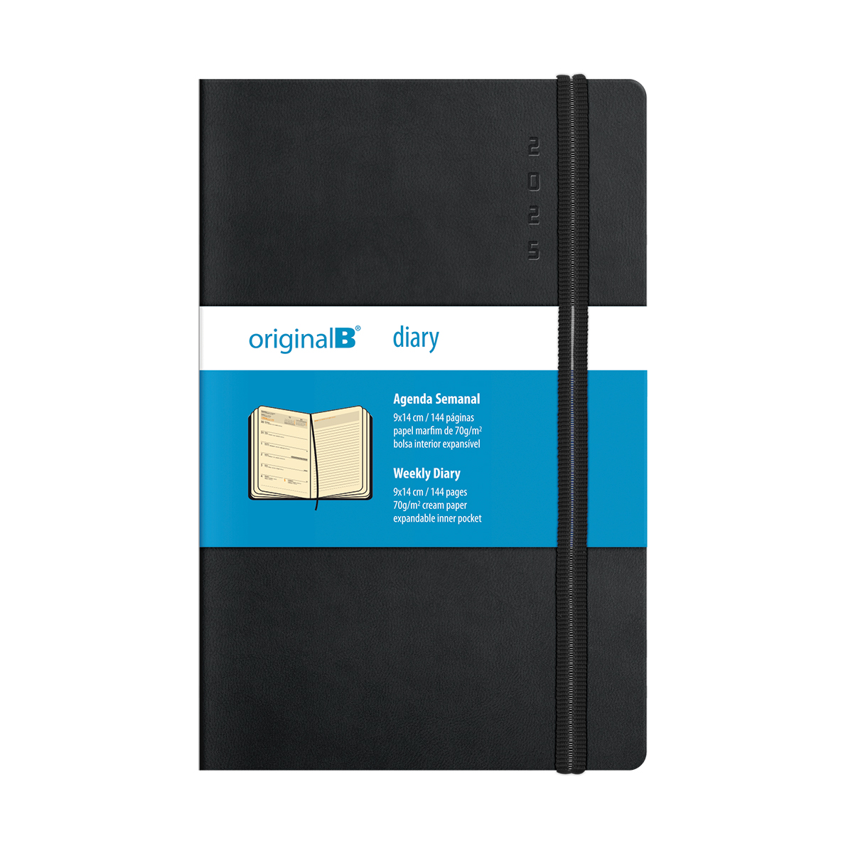 ORIGINALB-Agenda Bolso (9x14cm-P07) papel marfim