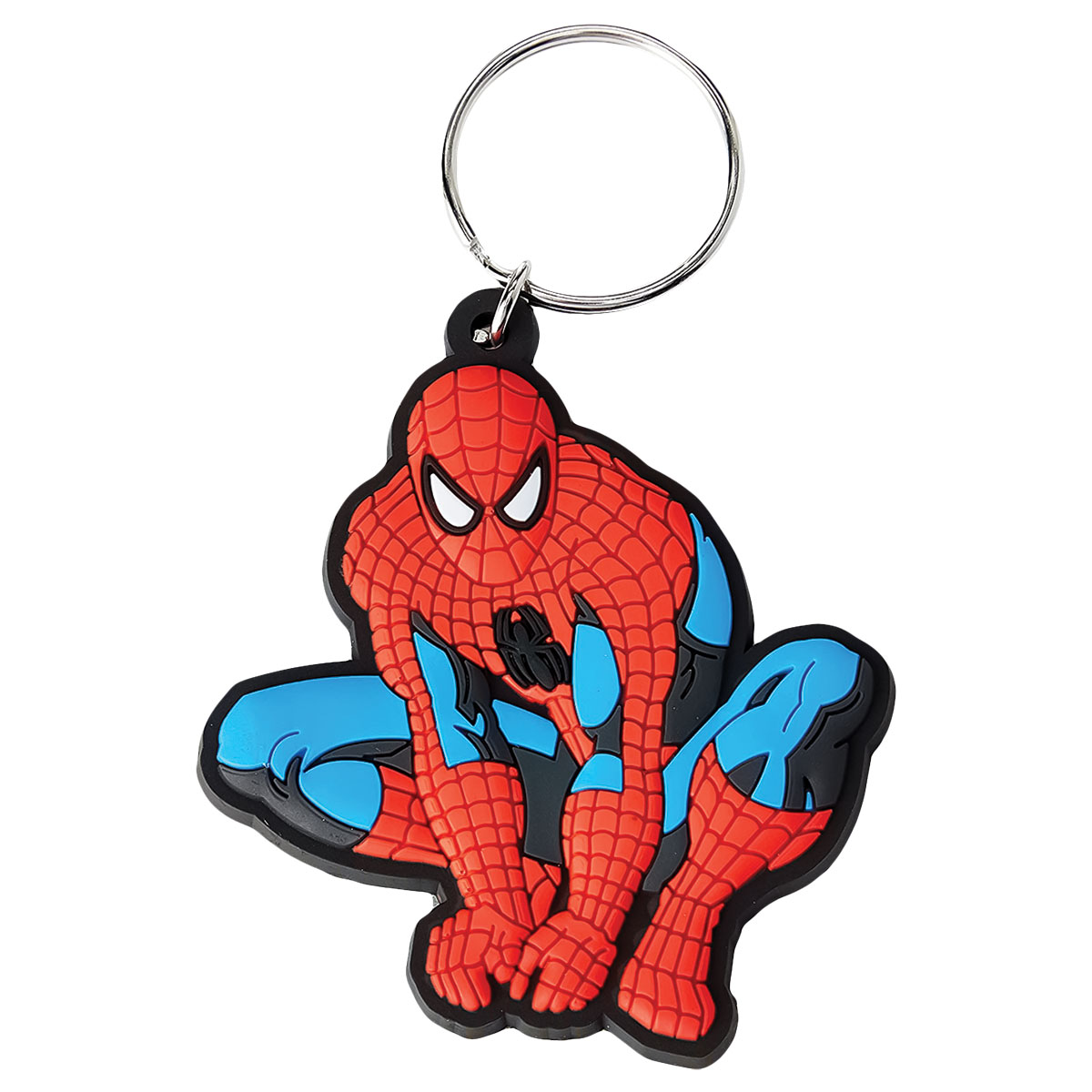 SPIDER-MAN-CROUCH-Porta-Chaves de Borracha