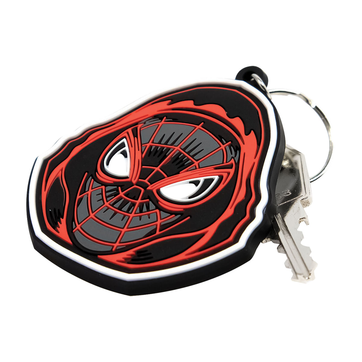 SPIDER-MAN-MILES-Porta-Chaves de Borracha