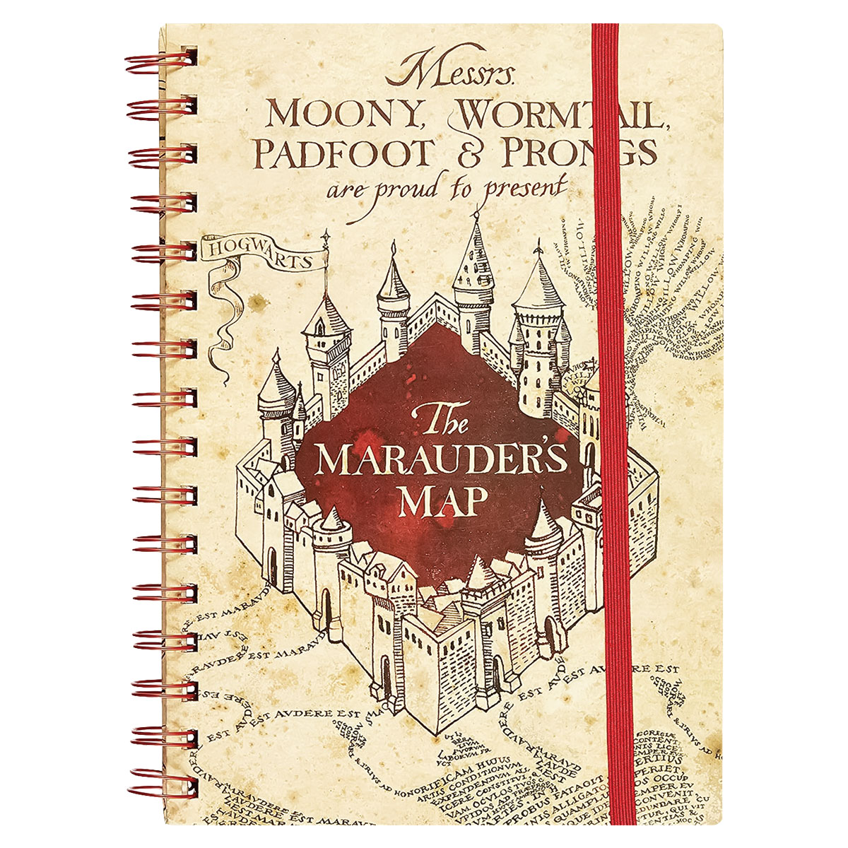 Harry Potter-Caderno Notas A5 espiral+elástico-Marauders Map