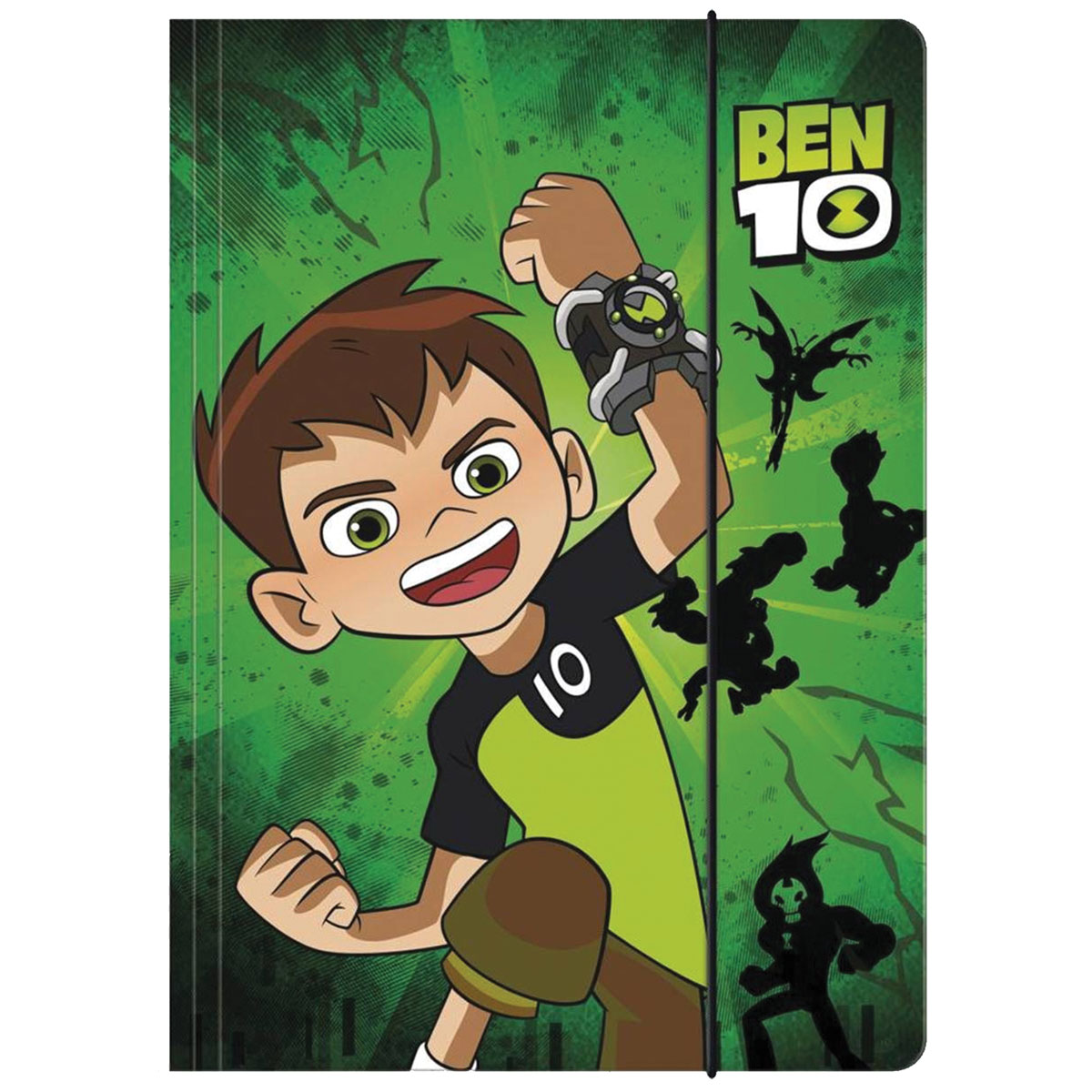 BEN10-Capa A4 cartão com elástico 24x32cm