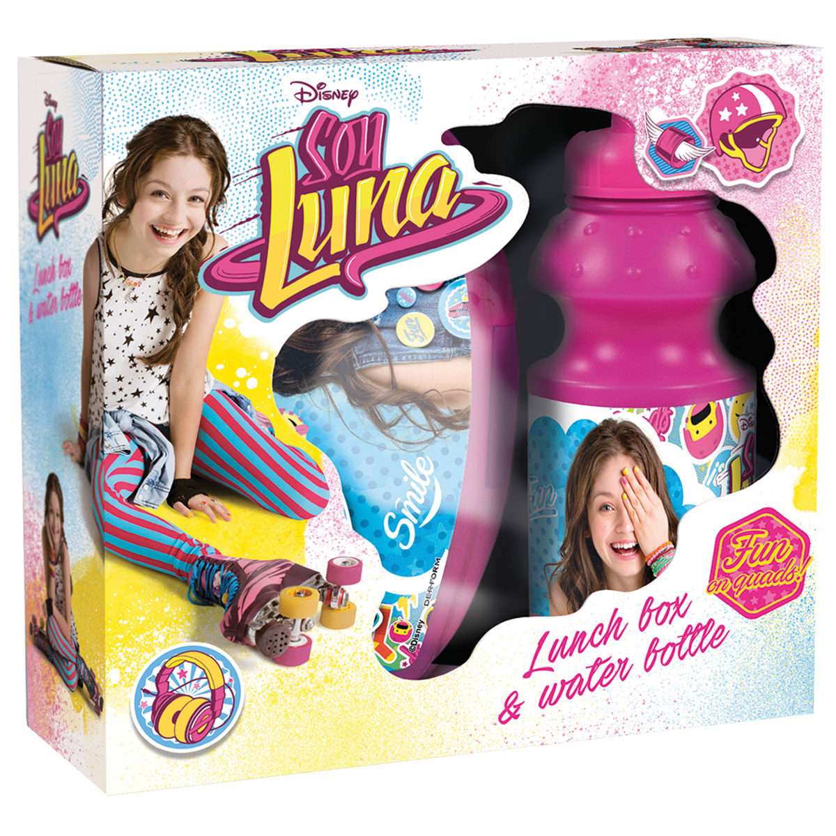 SOY LUNA-Set Lanche (Lancheira PVC+Garrafa) em Caixa