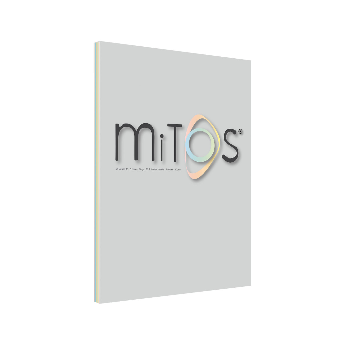 Mitos - Bloco A4 50 folhas coloridas 5 cores 80gr